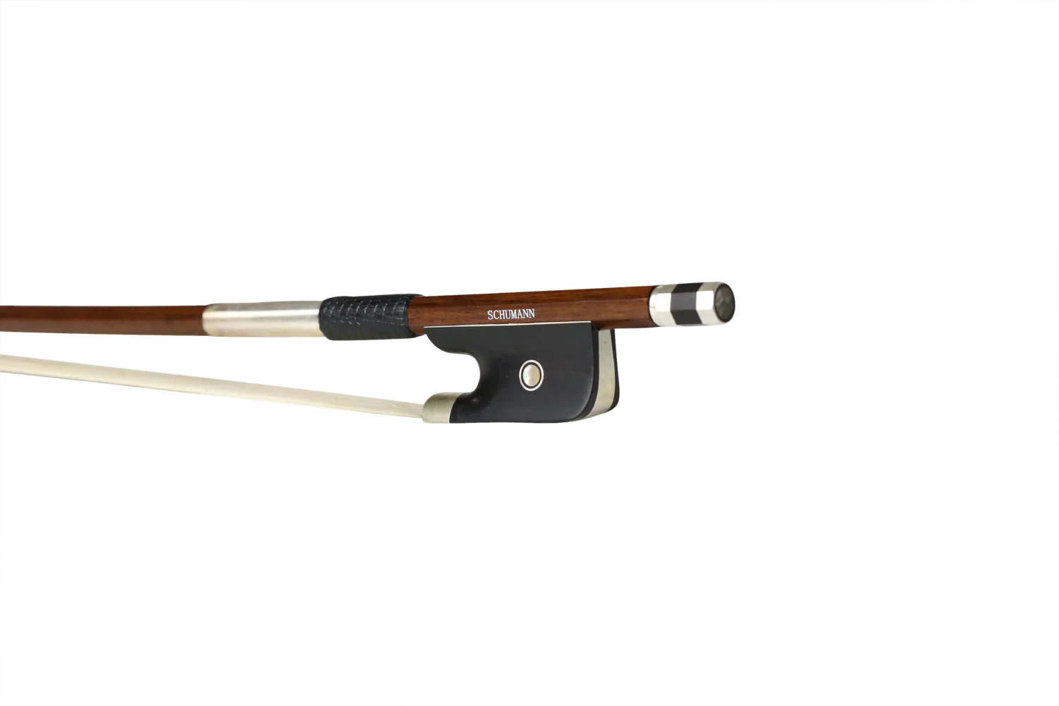 Schumann Ipe Wood Cello Bow Silver Mounted 3/4 - Image 3