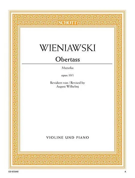 Wieniawski, Obertass Mazurka Op. 19 No. 1 for Violin and Piano (Schott) - Image 4